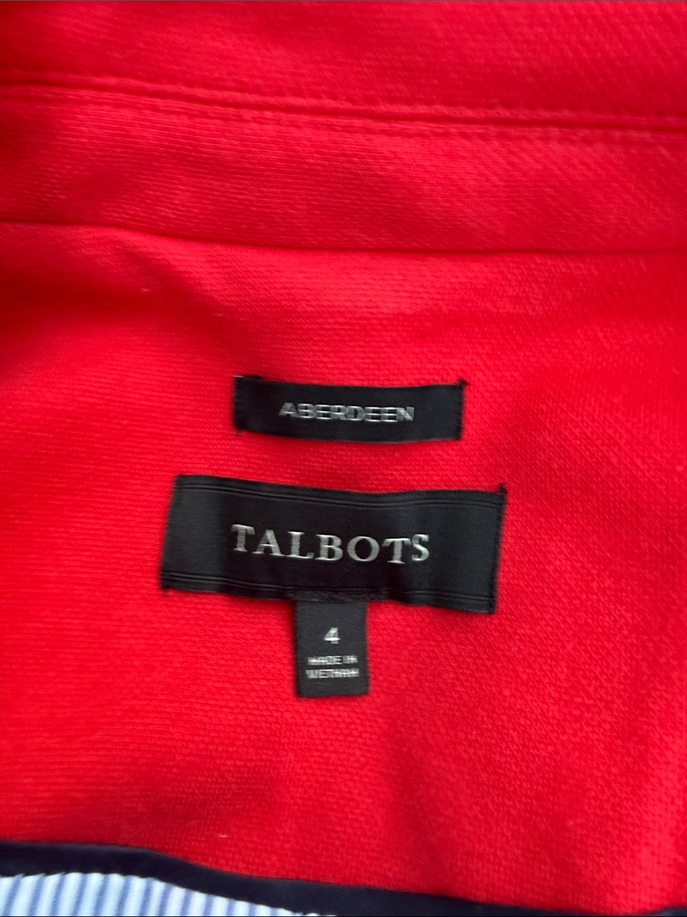 Talbots Red  Knit Two-Button Blazer - Picture 5 of 6